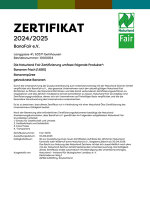 Naturland Fair Zertifikat